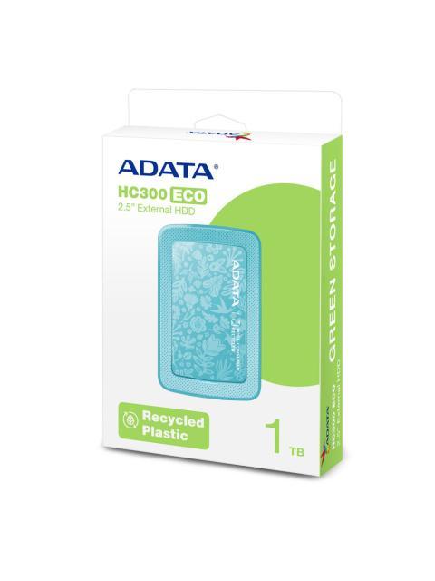 ?DISCO DURO EXTERNO ADATA HC300 ECO 2.5 1TB USB 3.2 VERDE - PARA MAC-PC