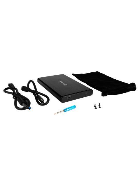VORAGO GABINETE DE DISCO DURO HDD-202 2.5 SATA USB-C 3.1 NEGRO