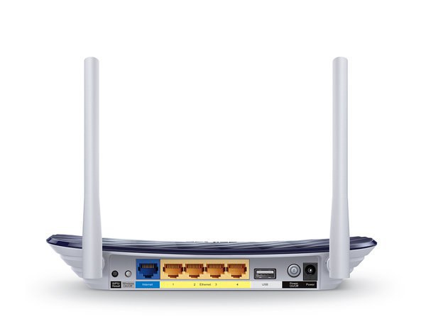ROUTER TP-LINK FAST ETHERNET DE BANDA DUAL ARCHER C20 AC750 INALAMBRICO 433MBIT-S 5X RJ-45 2.4-5GHZ CON 3 ANTENAS EXTERNAS