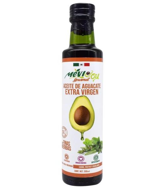 ACEITE DE AGUACATE EXT VIRGEN CON FINAS HIERBAS 250 ML MEVI OIL