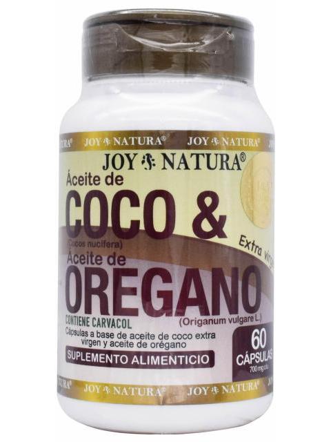 ACEITE DE COCO Y ACEITE DE OREGANO 60 CAP JOY NATURA
