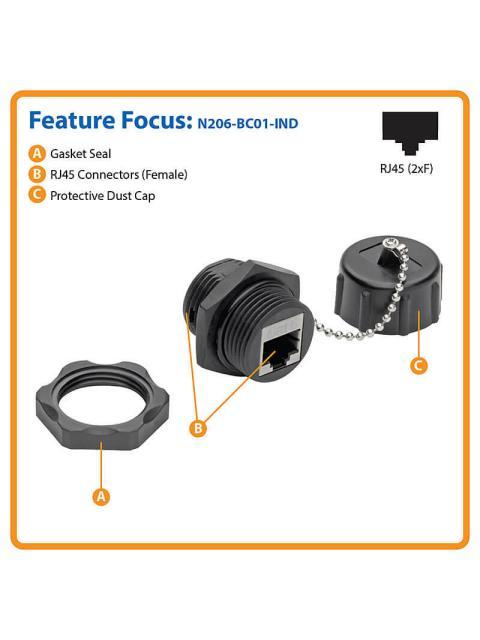 ACOPLADOR DE CIERRE RJ45 CAT5