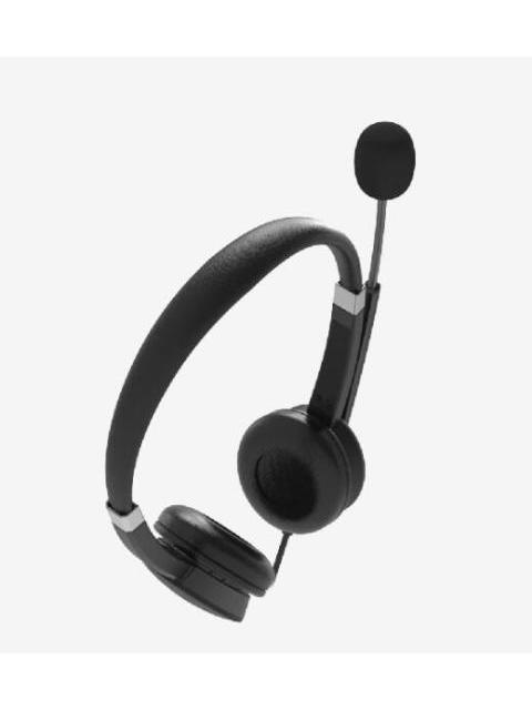 ACTECK AUDIFONOS CON MICROFONO CENTRIC PRO HP640 ALAMBRICO 2 METROS USB NEGRO