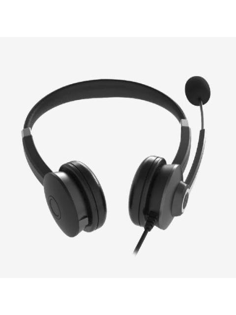 ACTECK AUDIFONOS CON MICROFONO CENTRIC PRO HP640 ALAMBRICO 2 METROS USB NEGRO