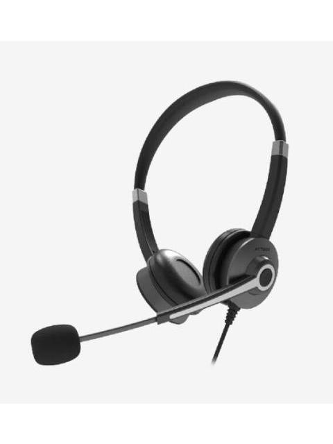 ACTECK AUDIFONOS CON MICROFONO CENTRIC PRO HP640 ALAMBRICO 2 METROS USB NEGRO