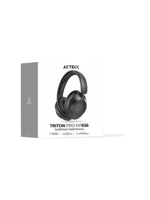 ACTECK AUDIFONOS CON MICROFONO TRITON PRO HP636 BLUETOOTH ALAMBRICO-INALAMBRICO USB-C NEGRO