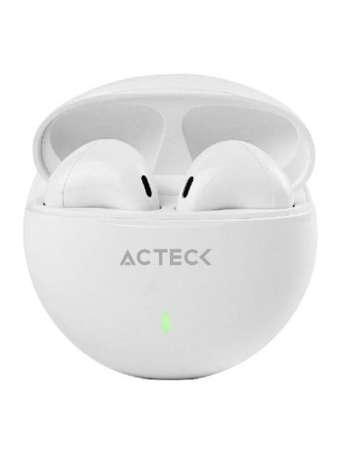 ACTECK AUDIFONOS INTRAURICULARES CON MICROFONO EP230 INALAMBRICO BLUETOOTH USB BLANCO