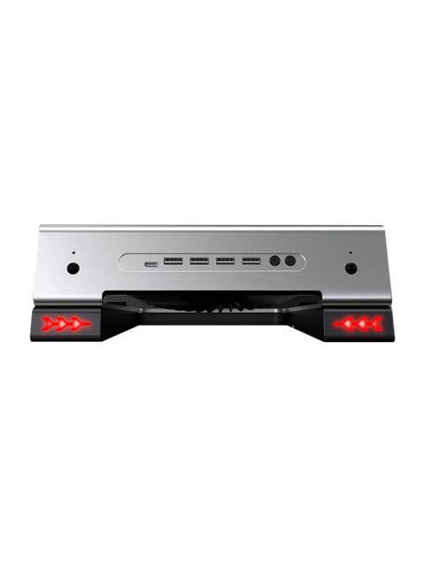 ACTECK BASE ENFRIADORA FROOST EX BE650 RGB PARA LAPTOP 16 CON 1 VENTILADOR NEGRO-PLATA