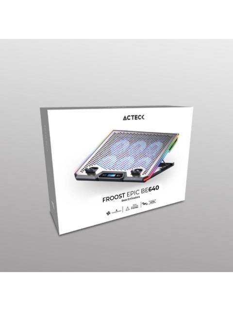 ACTECK BASE ENFRIADORA FROOST ZERO BE640 PARA LAPTOP 15.6 CON 6 VENTILADORES PLATA
