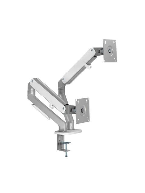 ACTECK BRAZO ARTICULADO DE ESCRITORIO PARA 2 MONITORES 17 - 32 HASTA 9KG GRIS-BLANCO