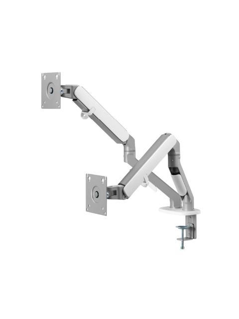 ACTECK BRAZO ARTICULADO DE ESCRITORIO PARA 2 MONITORES 17 - 32 HASTA 9KG GRIS-BLANCO