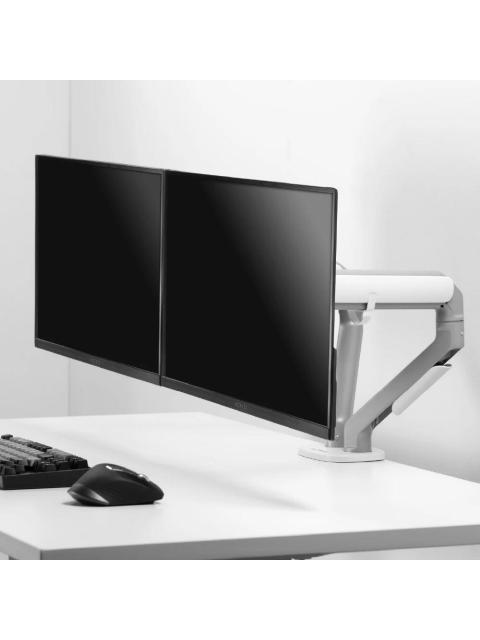 ACTECK BRAZO ARTICULADO DE ESCRITORIO PARA 2 MONITORES 17 - 32 HASTA 9KG GRIS-BLANCO