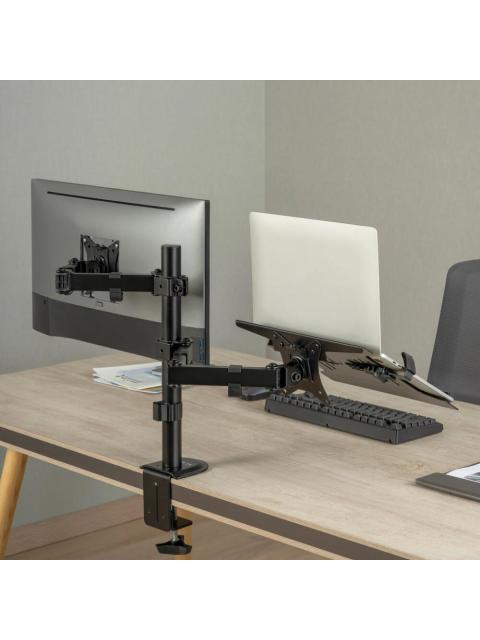 ACTECK SOPORTE DE ESCRITORIO PARA 1 MONITOR 10 - 32 HASTA 9 KG NEGRO