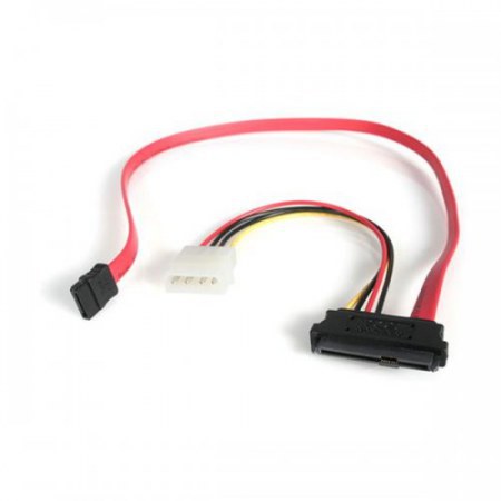 STARTECH  CABLE SAS 29-PIN - SATA CON ALIMENTACION LP4 ROJO