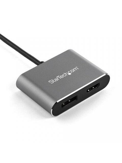 STARTECH  USB C MACHO - HDMI-DISPLAYPORT HEMBRA NEGRO-GRIS