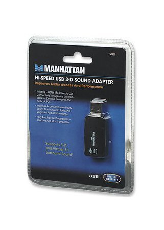 MANHATTAN ADAPTADOR DE AUDIO 3-D USB DE ALTA VELOCIDAD 5.1