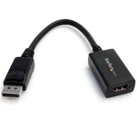 STARTECH  ADAPTADOR DISPLAYPORT 1.2 MACHO - HDMI HEMBRA 1080P NEGRO