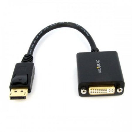 STARTECH  CABLE DISPLAYPORT 1.2 MACHO - DVI HEMBRA 15CM 1080P NEGRO