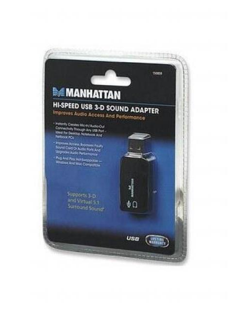 MANHATTAN ADAPTADOR DE AUDIO 3-D USB DE ALTA VELOCIDAD 5.1