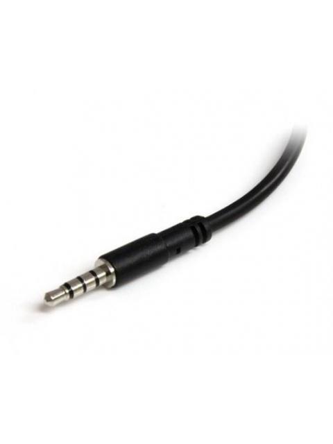 STARTECH  CABLE 35MM MACHO - 2X DE 35MM HEMBRA 20CM NEGRO