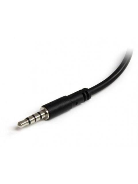 STARTECH  CABLE 35MM MACHO - 2X DE 35MM HEMBRA 20CM NEGRO