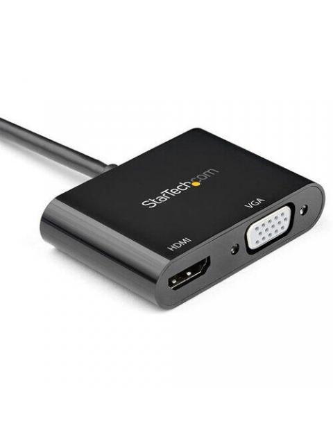 STARTECH  ADAPTADOR DISPLAYPORT 1.2 MACHO - HDMI-VGA HEMBRA 4K 60HZ NEGRO