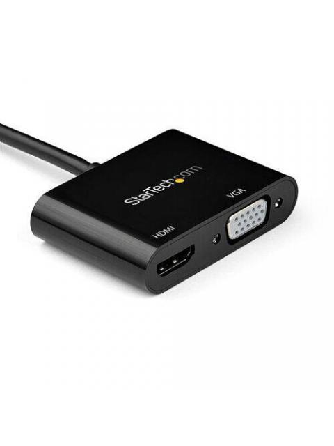 STARTECH  ADAPTADOR MINI DISPLAYPORT 1.2 MACHO - HDMI-VGA MACHO 4K 60HZ NEGRO