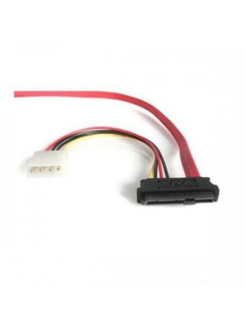 STARTECH  CABLE SAS 29-PIN - SATA CON ALIMENTACION LP4 ROJO