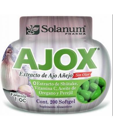 AJOX ANEJO SHIITAKE 200 CAPS SOLANUM