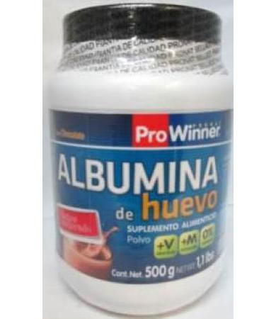 ALBUMINA DE HUEVO CHOCOLATE 500 G PROWINNER