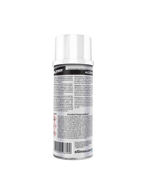 ALCOHOL ISOPROPILICO SILIMEX AEROSOL ENVASE 250 ML - 280GR. AZUL ALCOHOL ISOPROPILICO COMPONENTES ELECTRONICOS