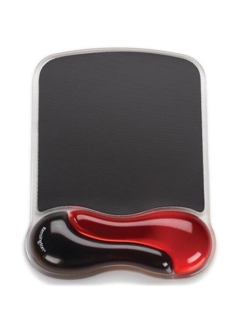 ALFOMBRILLA PARA RATON Y REPOSAMUNECAS KENSINGTON DUO GEL ROJO NEGRO P5116