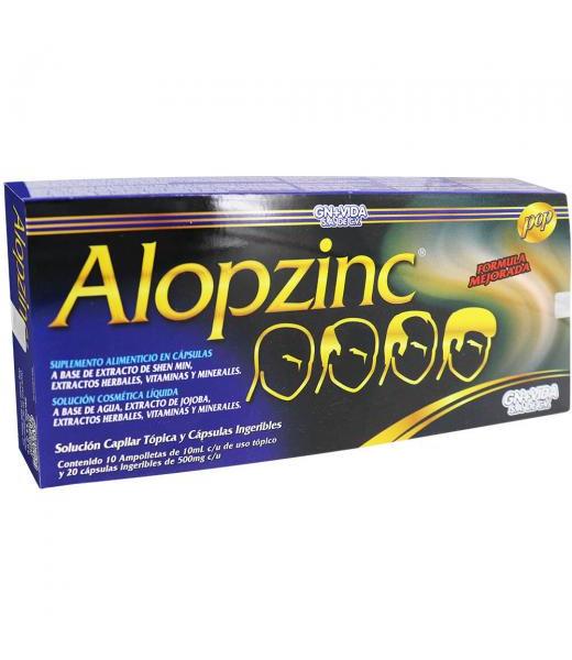 AMP. FCO. ALOPZINC C 10 + 20 CAPS. A BASE DE AGUA BIDESTILADAJOJO GN+VIDA