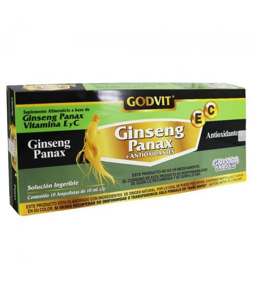 AMP. GINSENG PANAX + ANTIOXIDANTES C 10 GN+VIDA