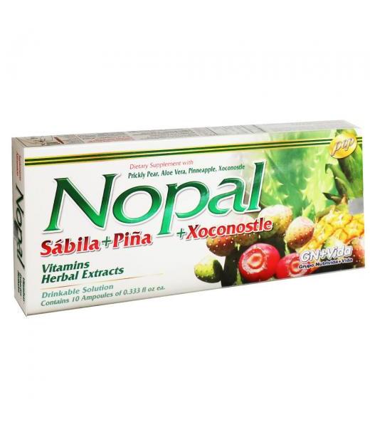 AMP. NOPAL SABILA+PIÑA+XOCONOSTLE VIT. EXTRACTOS HERBALES. C 10 GN+VIDA