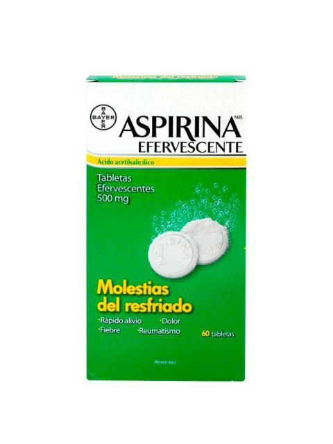 ASPIRINA ANALGESICO EFERVESENTE 60 TABLETAS 1 EXH
