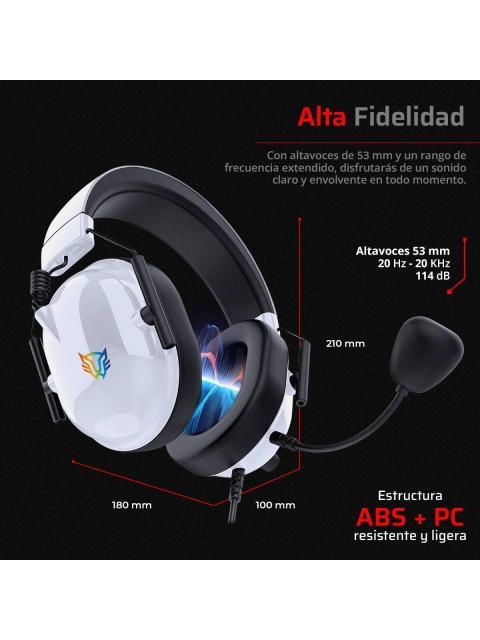 AUDIFONOS GAMER ALAMBRICO AVIATOR LEVEL HA757 BALAM RUSH LEGEND SERIES SONIDO ENVOLVENT ALTA VOCES 53MM MICROFONO OMNIDIRECCIONAL