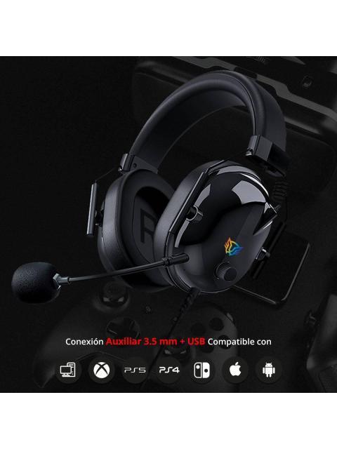 AUDIFONOS GAMER ALAMBRICO AVIATOR LEVEL HA757 BALAM RUSH LEGEND SERIES SONIDO ENVOLVENT MICROFONO OMNIDIRECCIONAL