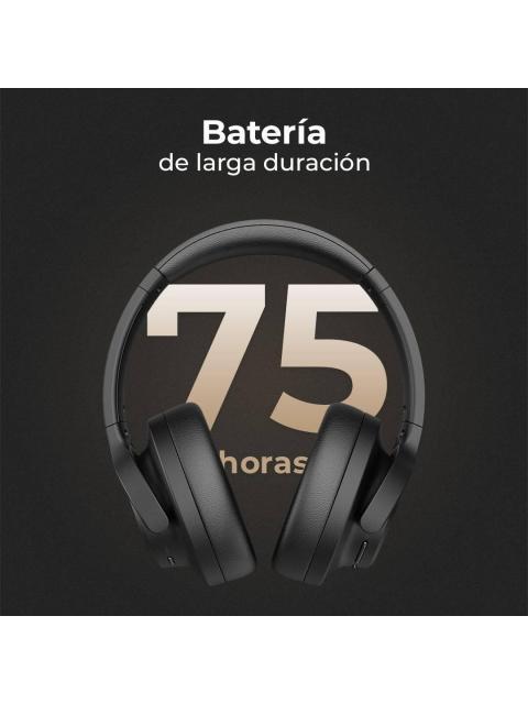 AUDIFONOS INALAMBRICOS BLUETOOTH HYPE EPIC HP750 ACTECK ELITE SERIES CANCELACION DE RUIDO ACTIVO HIBRIDO DURACION DE BATERIA HASTA 75H