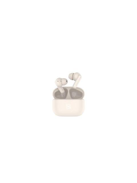 AUDIFONOS INEAR NTWS103 BLUETOOTH 5.3 TWS SUPER BASS MANOS LIBRES HASTA 5 HRS DE DURACION 4 INDICADORES DE CARGA EN DOCK BEIGE