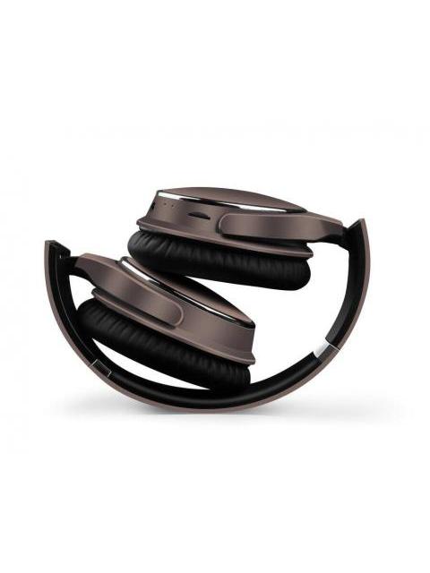 NACEB AUDIFONOS CON MICROFONO FORNAX BLUETOOTH INALAMBRICO 3.5MM NEGRO-MARRON
