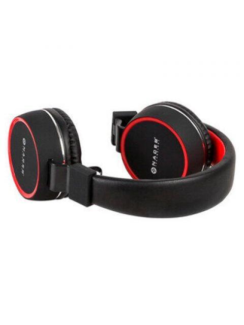 NACEB AUDIFONOS CON MICROFONO NA-0310R ALAMBRICO 1.2 METROS 3.5MM NEGRO-ROJO