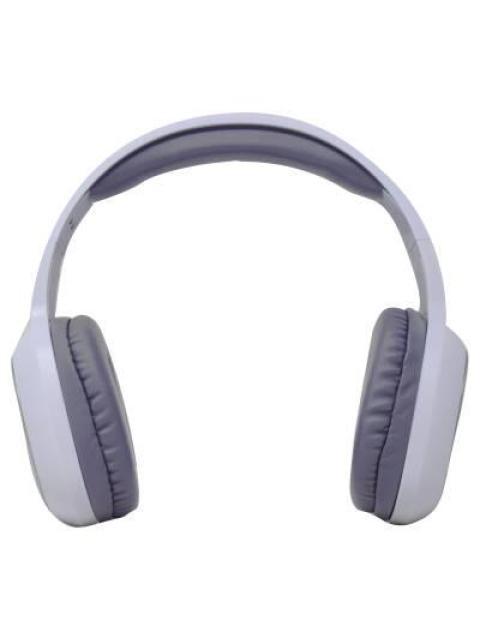 AUDIFONOS OVEREAR BLUETOOTH NBH04 PRO ALTA POTENCIA RADIO FM MICRO SD 3.5MML MANOS LIBRES BLANCO-PLATA