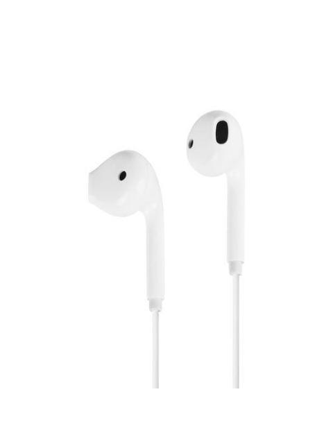 AUDIFONOS VORAGO ALAMBRICO 3.5MM CON MICROFONO 20HZ 1.20M BLANCO EP-201-V2-WH