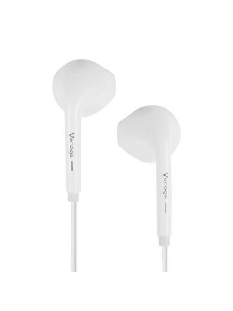 AUDIFONOS VORAGO ALAMBRICO 3.5MM CON MICROFONO 20HZ 1.20M BLANCO EP-201-V2-WH