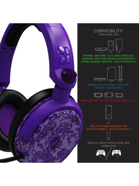 AURICULARES PARA JUEGOS 4GAMERS C6100CAMOPUR4G (CAMUFLAJE PURPURA)