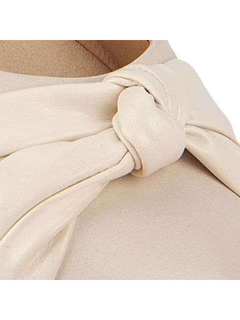 BALLERINA DE PIEL CON MOÑO BEIGE/HUESO FLEXI