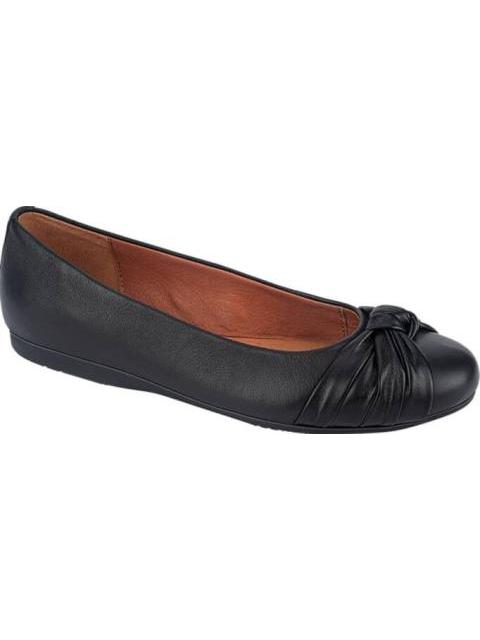 BALLERINA DE PIEL CON MOÑO NEGRO FLEXI