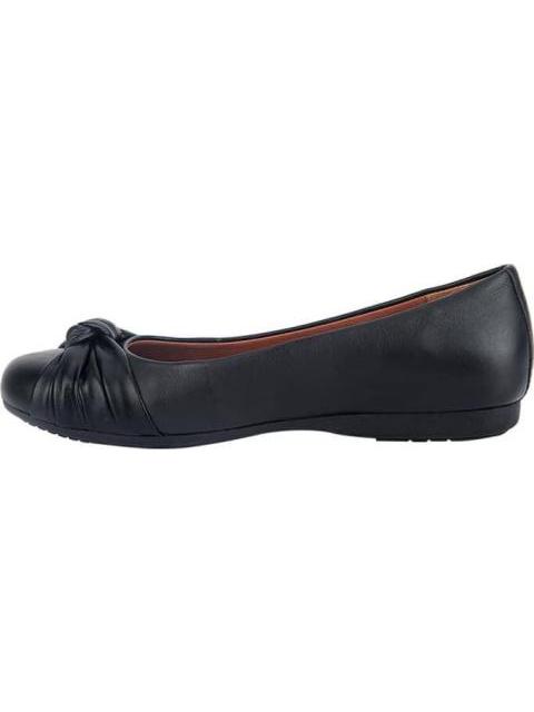 BALLERINA DE PIEL CON MOÑO NEGRO FLEXI