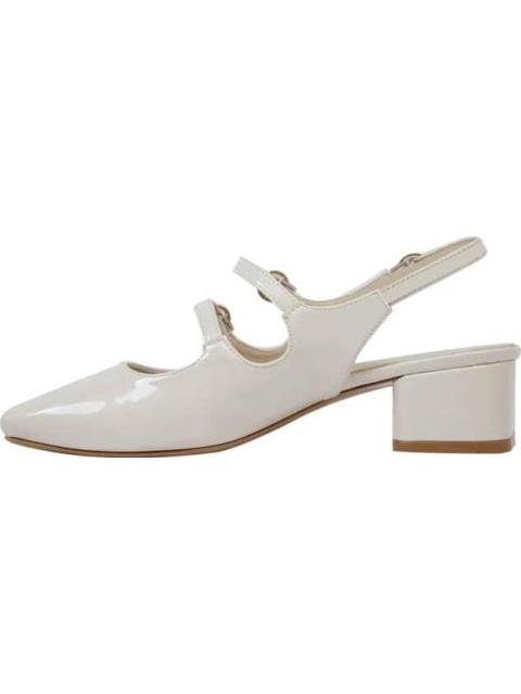 BALLERINA DESTALONADA CON HEBILLAS BEIGE/HUESO VI LINE FASHION